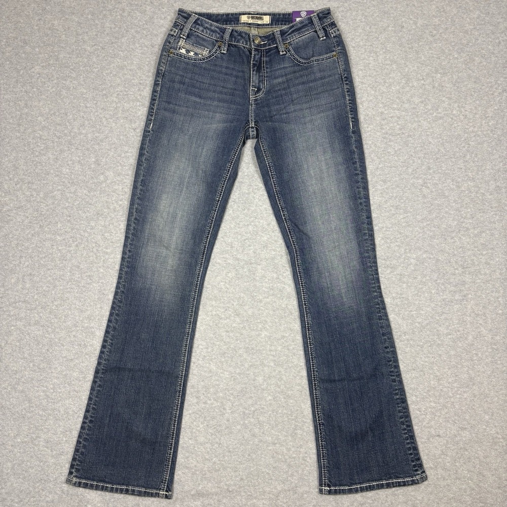 Rock & Roll Denim Jeans Womens 28X32 Bootcut Flare Western Rhinestone Y2K - Picture 4 of 11